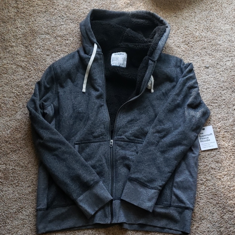 Sonoma XL Mens Supersoft Fleece Hoodie NWT